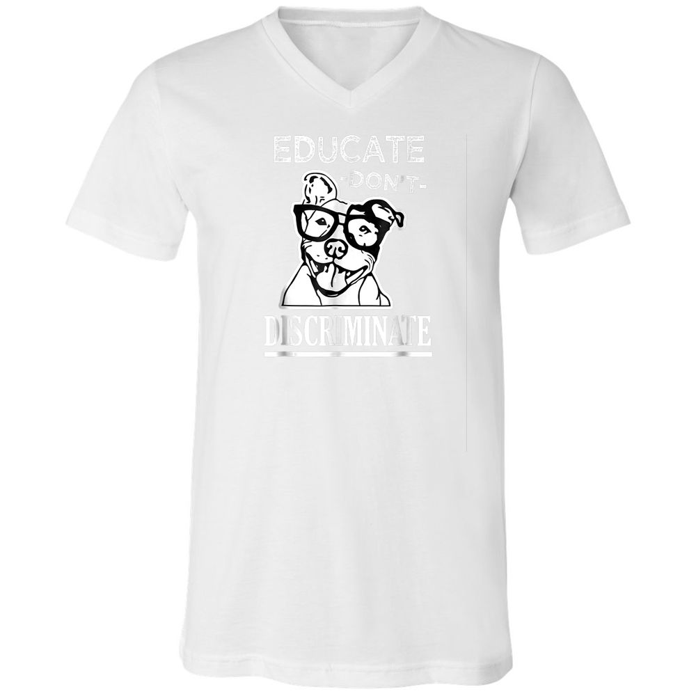 Unisex V-Neck T-Shirt - QQBPR3RC - White - 5