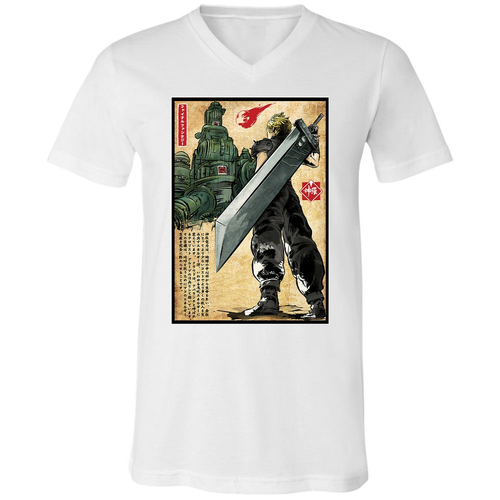 Unisex V-Neck T-Shirt - GKGG8FQ3 - White - 5