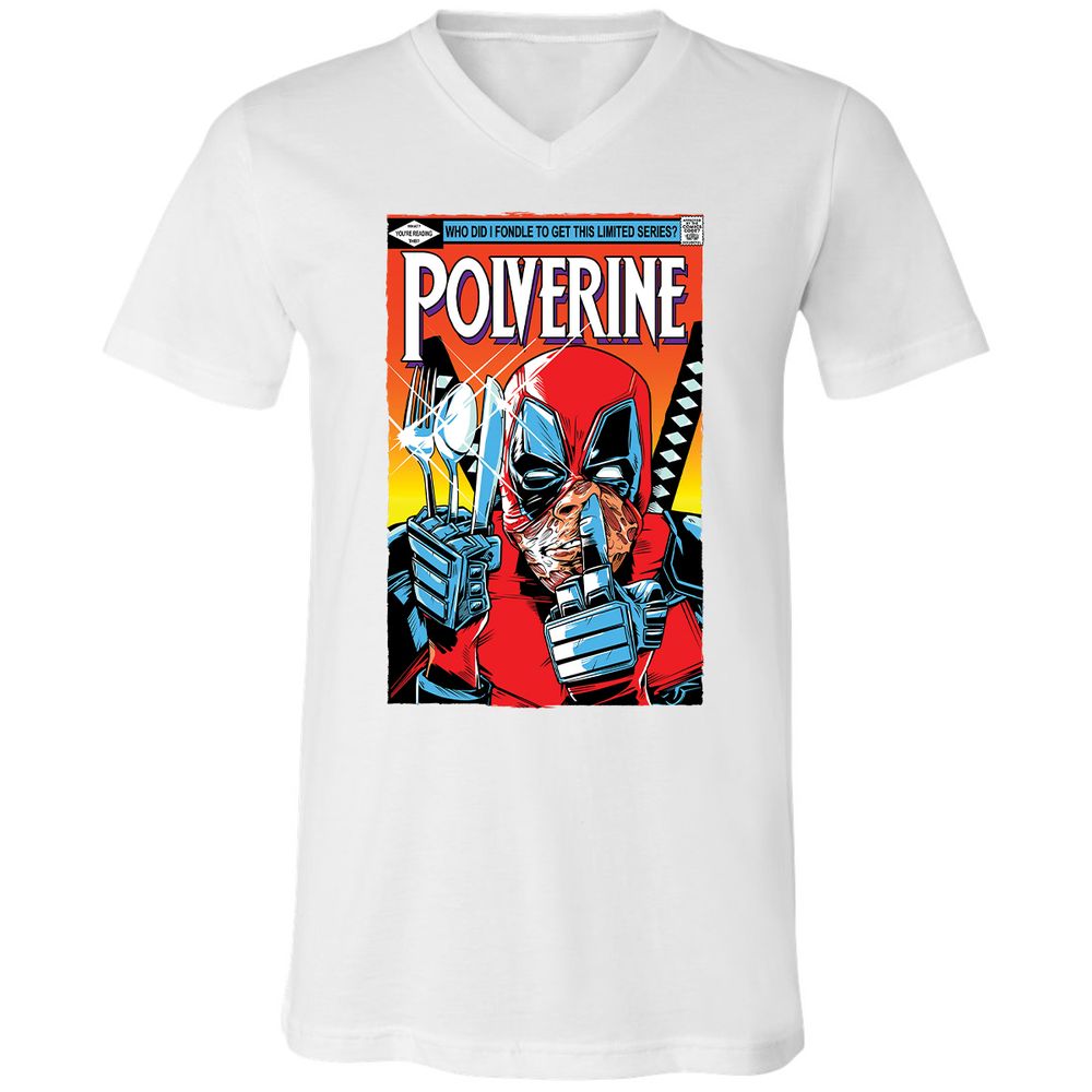Unisex V-Neck T-Shirt - PW8G3DXL - White - 5