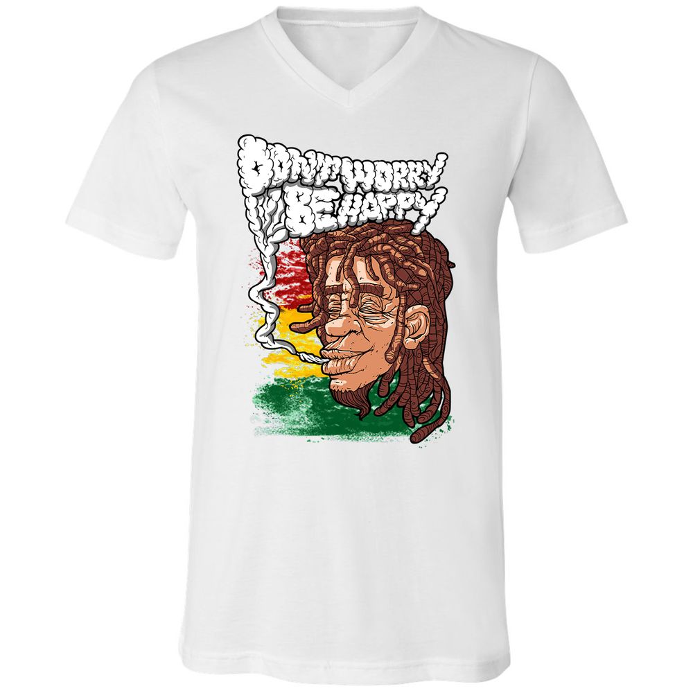 Unisex V-Neck T-Shirt - TJG3RWVK - White - 5