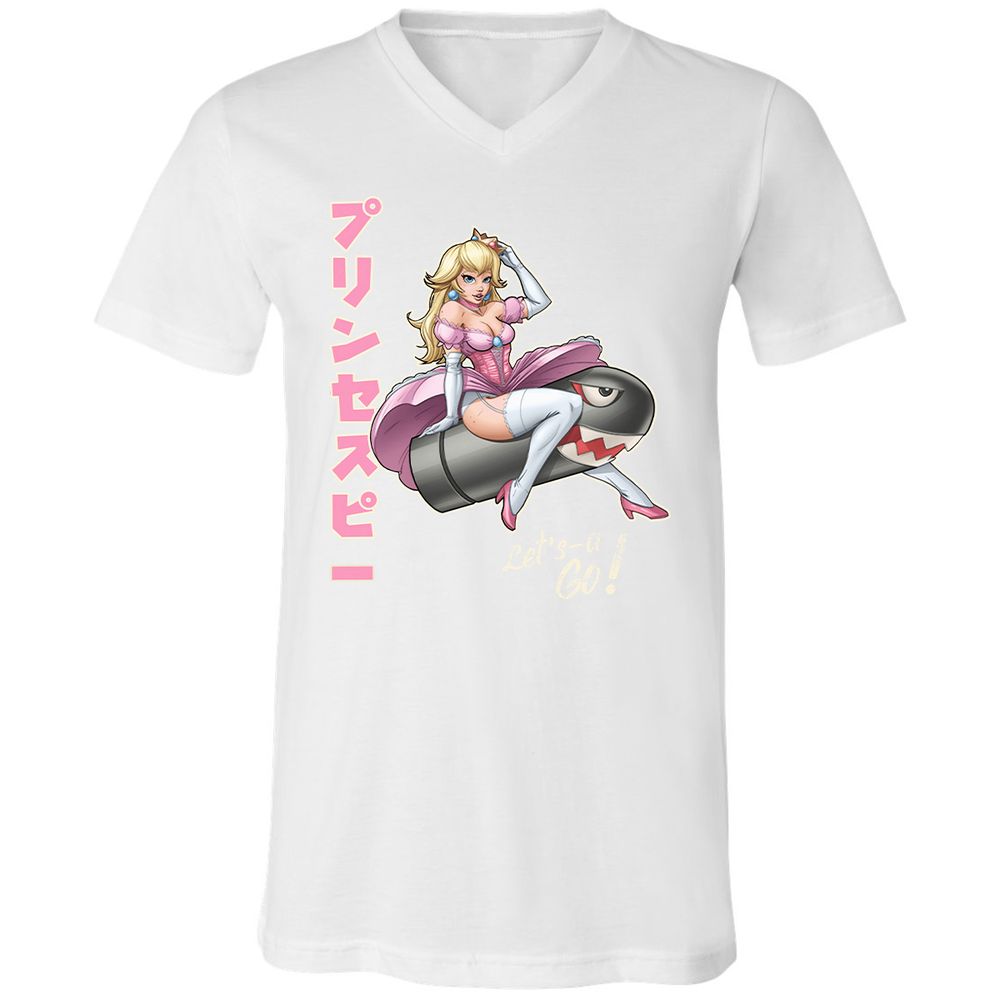 Unisex V-Neck T-Shirt - 6PEE93JC - White - 5