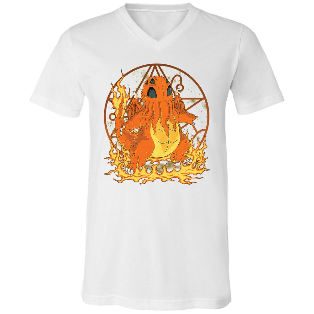 Unisex V-Neck T-Shirt - E8QMTQVZ - White - 5