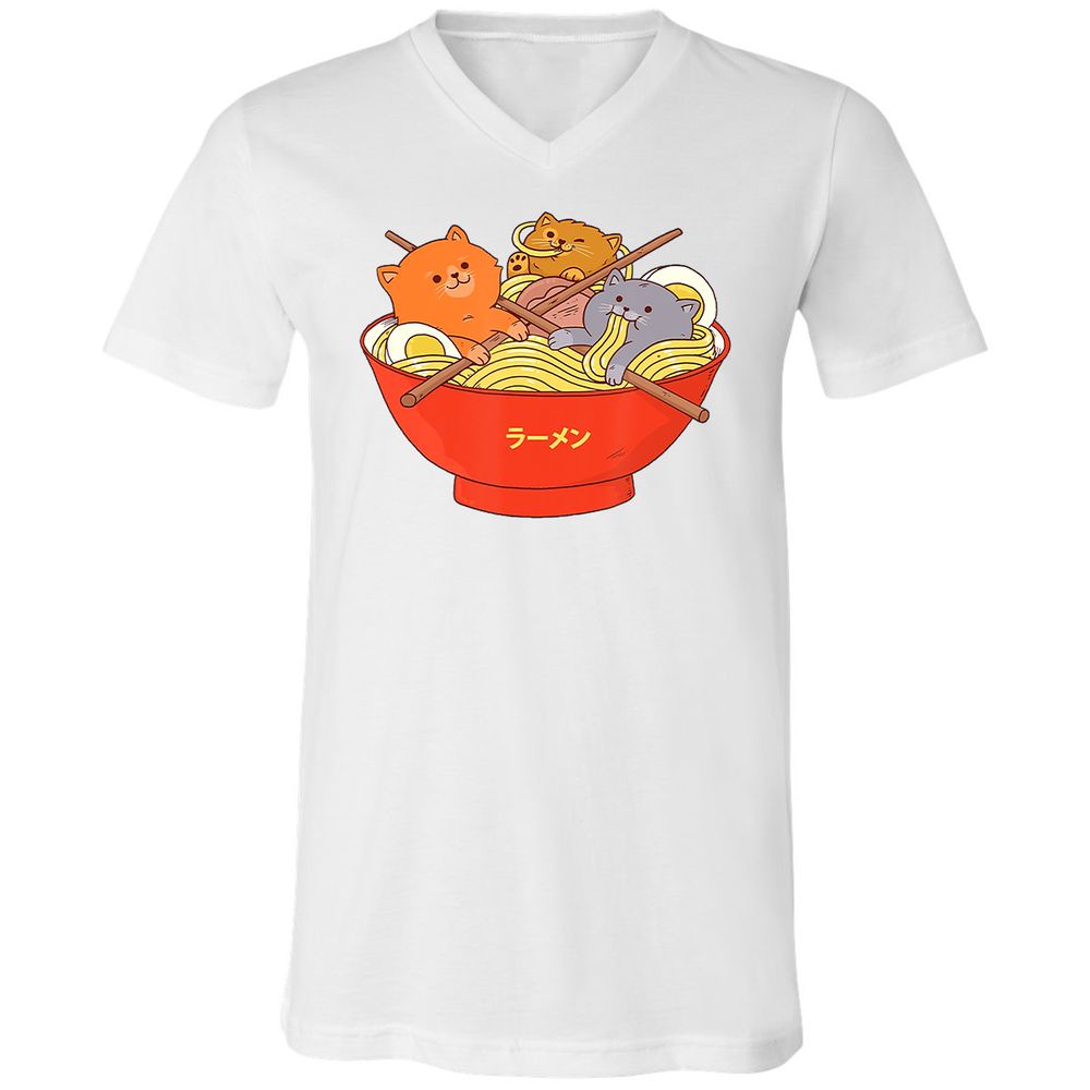 Unisex V-Neck T-Shirt - K1BDJEQY - White - 5