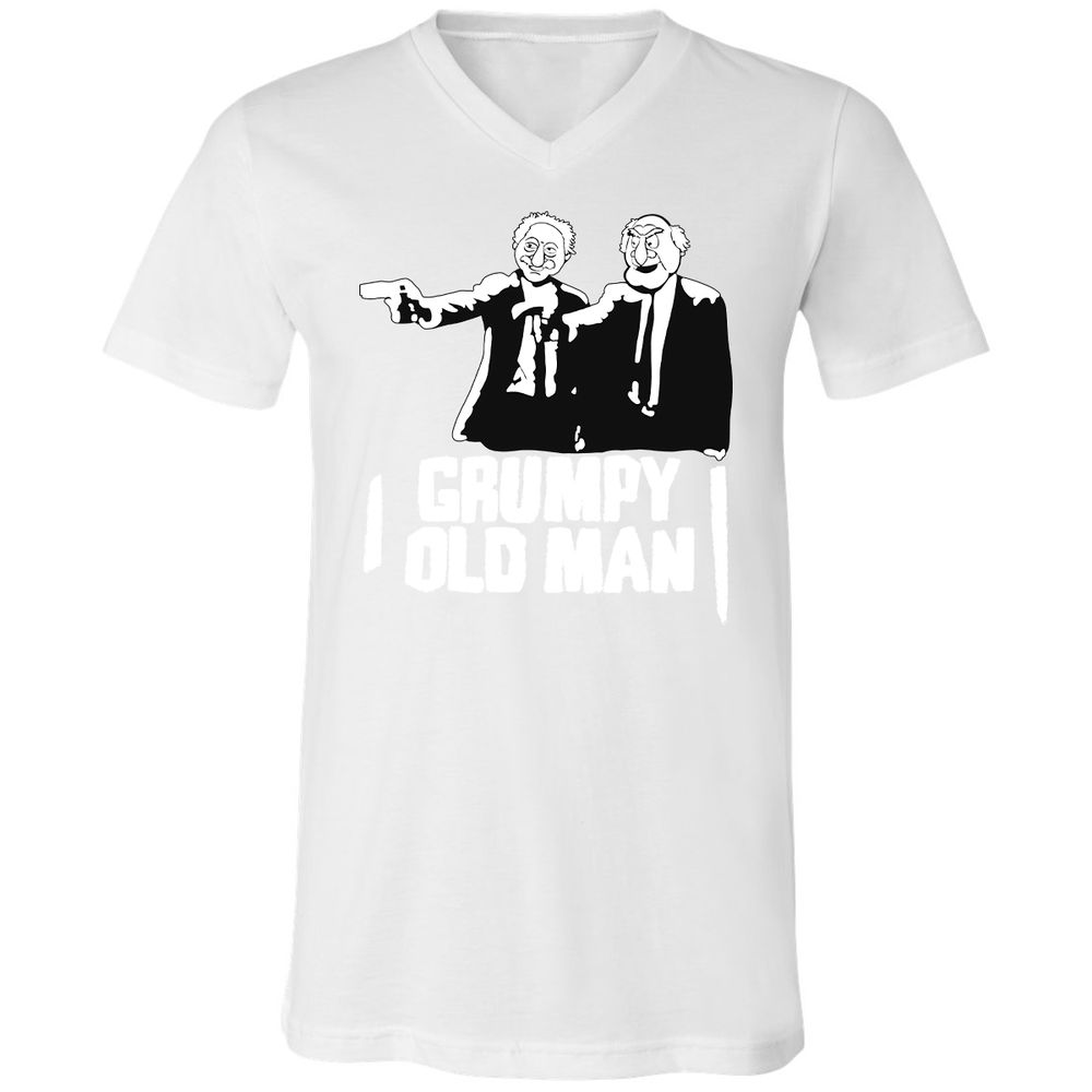 Unisex V-Neck T-Shirt - JQ1H69BQ - White - 5
