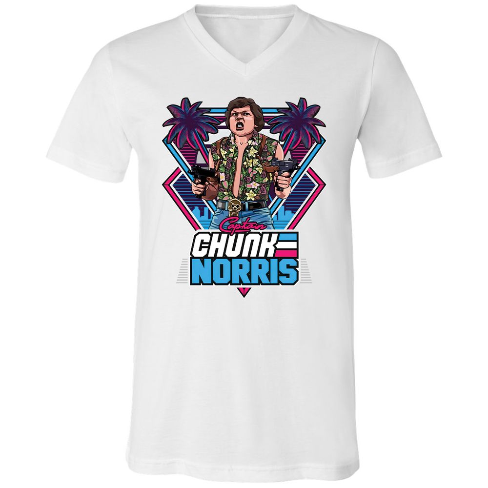 Unisex V-Neck T-Shirt - GECEBCEC - White - 5