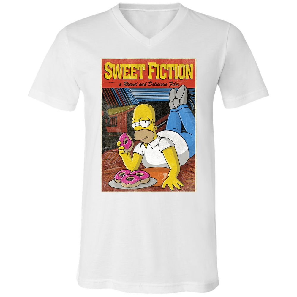Unisex V-Neck T-Shirt - KECP49ZS - White - 5