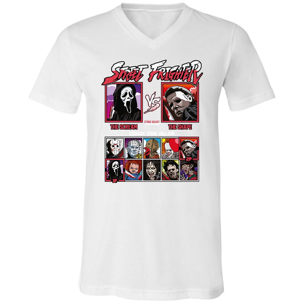 Unisex V-Neck T-Shirt - 4697MWH3 - White - 5