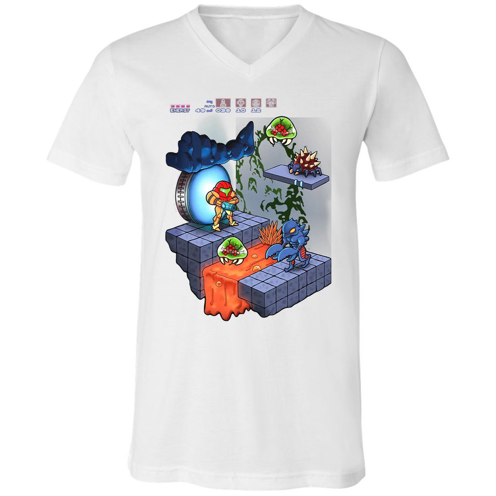 Unisex V-Neck T-Shirt - K3GPFWZM - White - 5