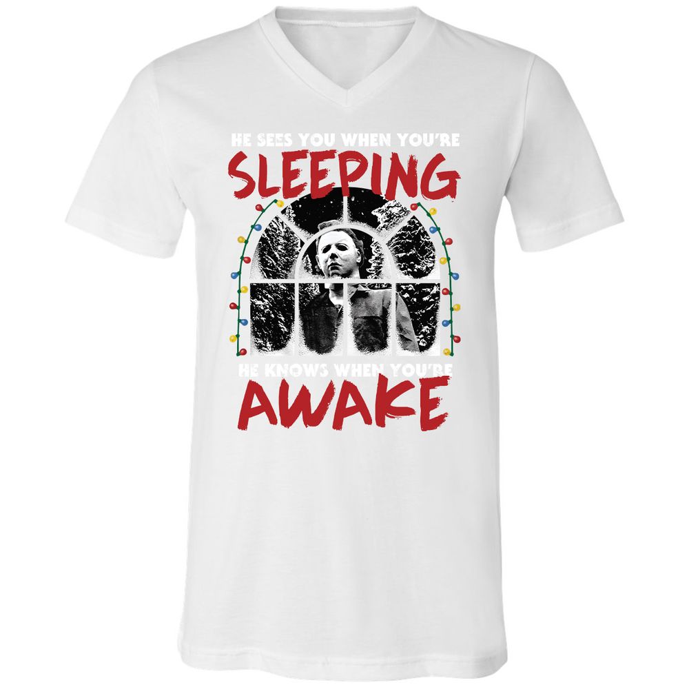 Unisex V-Neck T-Shirt - PCDG6MLP - White - 5