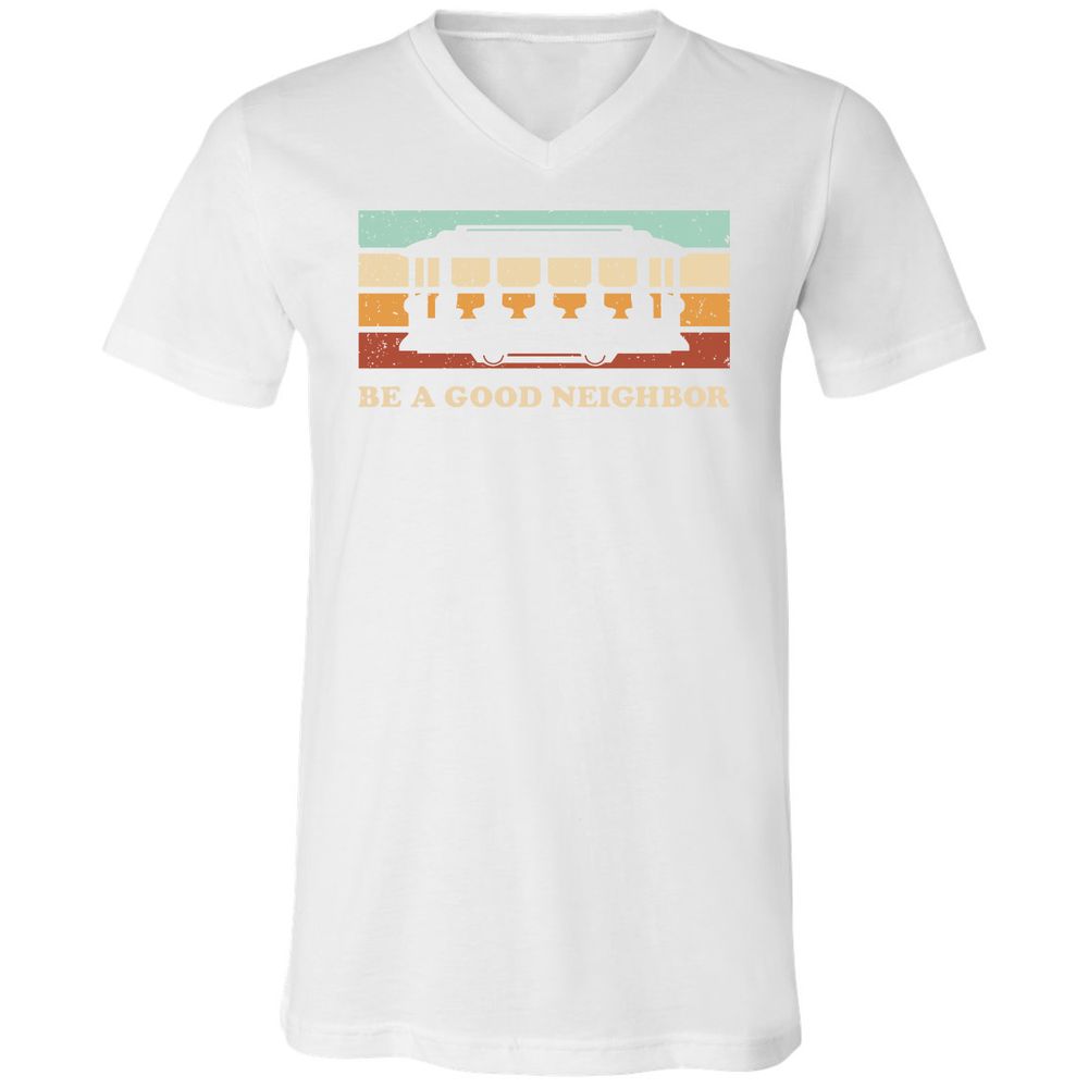 Unisex V-Neck T-Shirt - NYFNZ1QH - White - 5