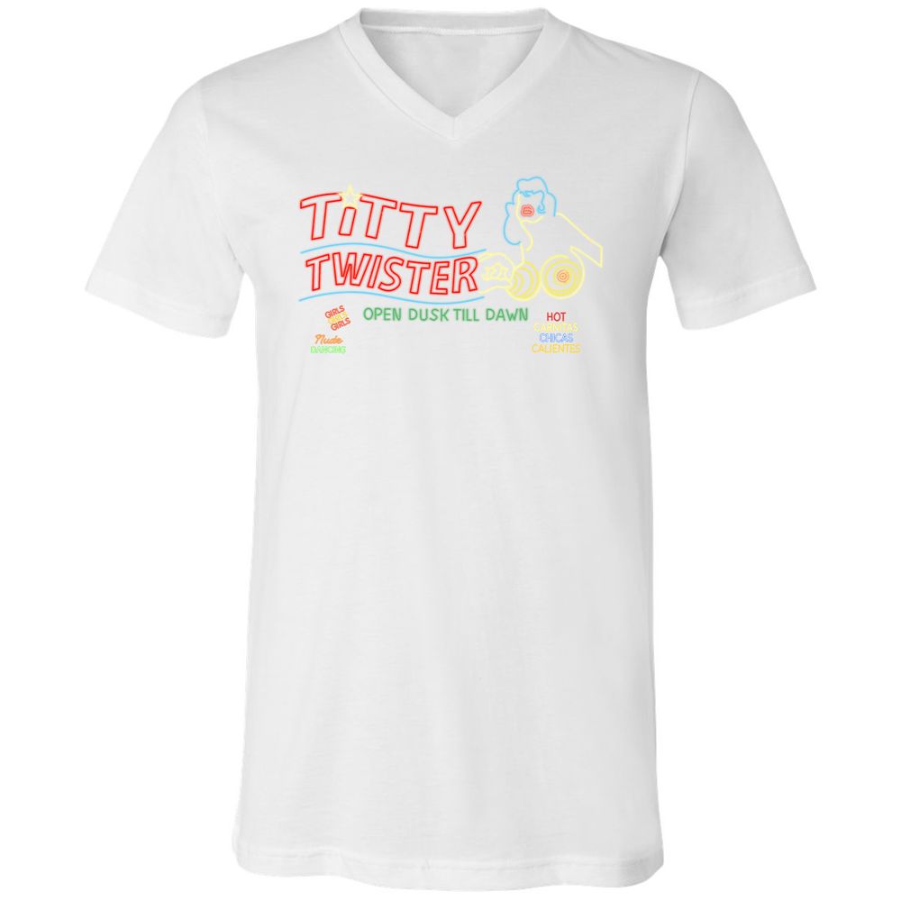 Unisex V-Neck T-Shirt - C4A3BBA9 - White - 5