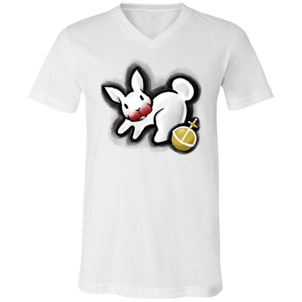 Unisex V-Neck T-Shirt - 2GAP4GEW - White - 5