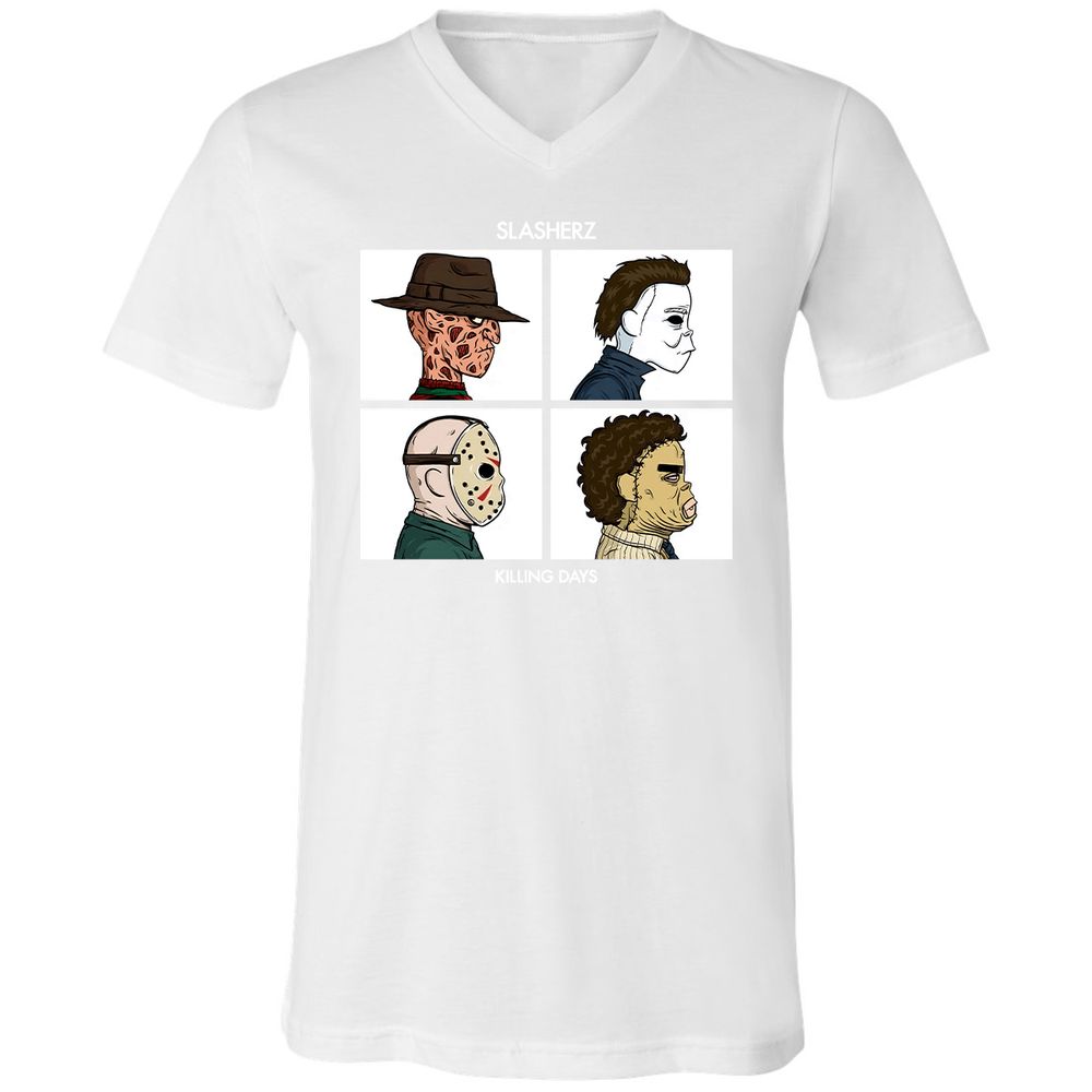 Unisex V-Neck T-Shirt - D9KU5CVK - White - 5