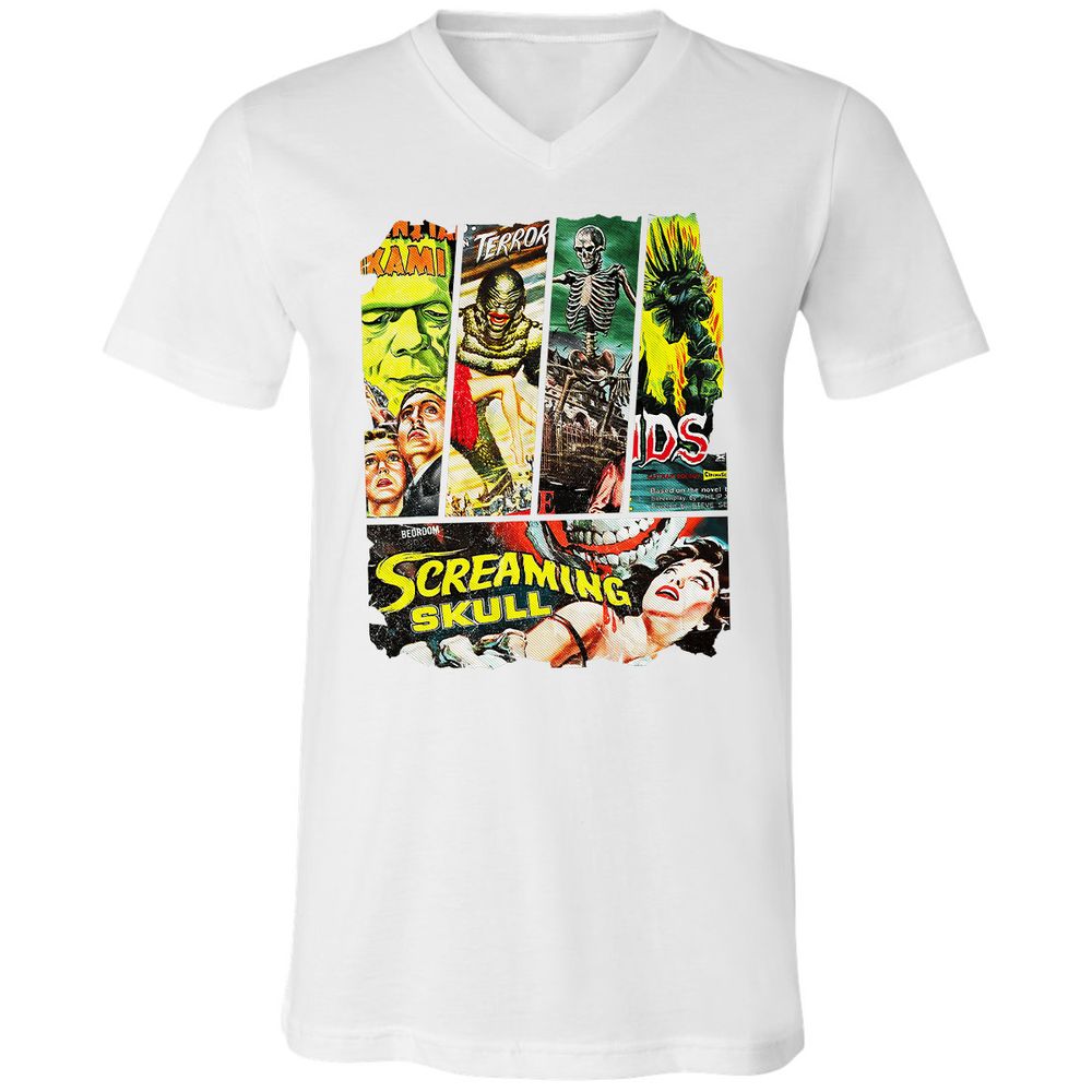 Unisex V-Neck T-Shirt - P6ECZBZC - White - 5