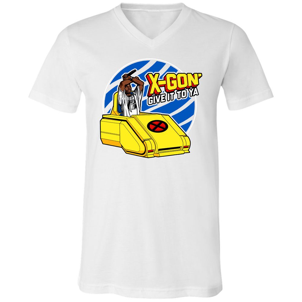 Unisex V-Neck T-Shirt - ZE6WX3FP - White - 5