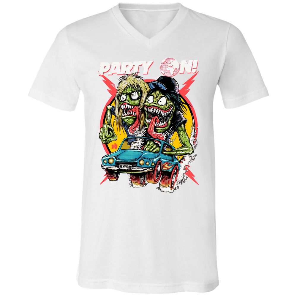 Unisex V-Neck T-Shirt - XLLB9NTX - White - 5