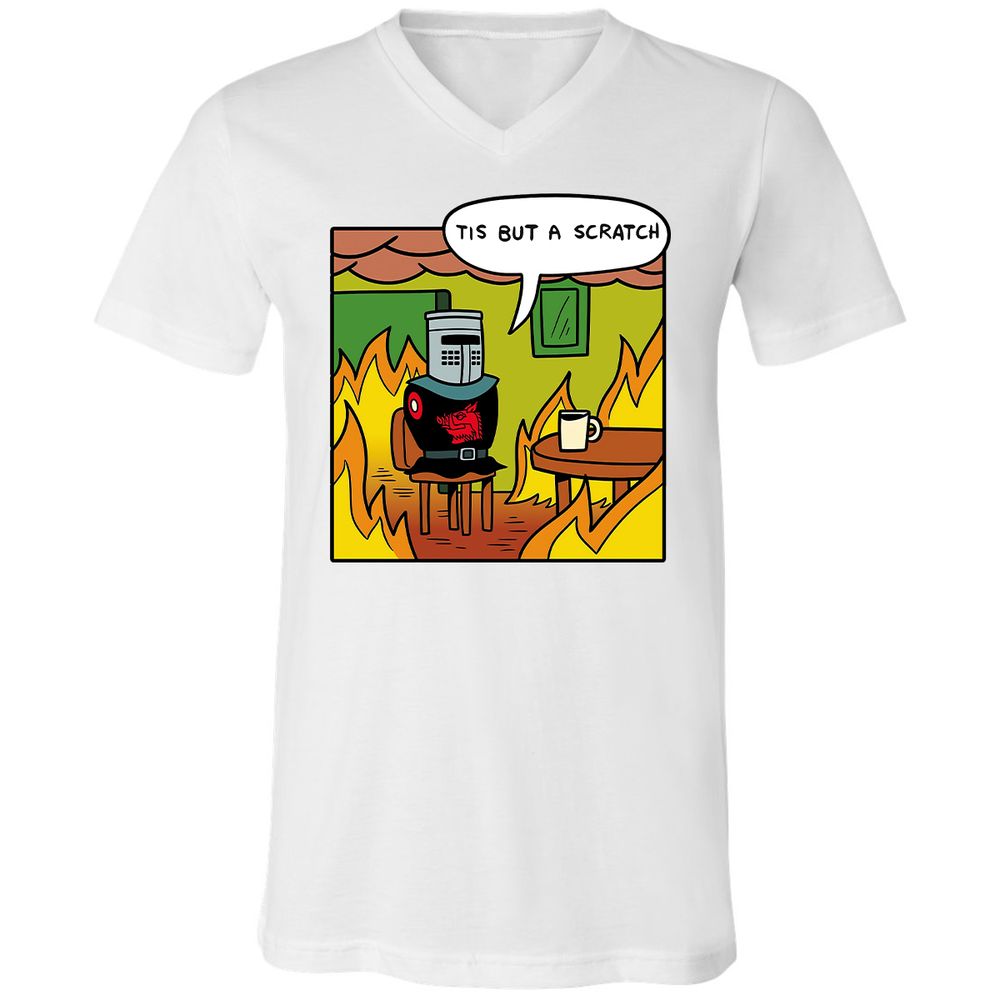 Unisex V-Neck T-Shirt - B2739Q57 - White - 5