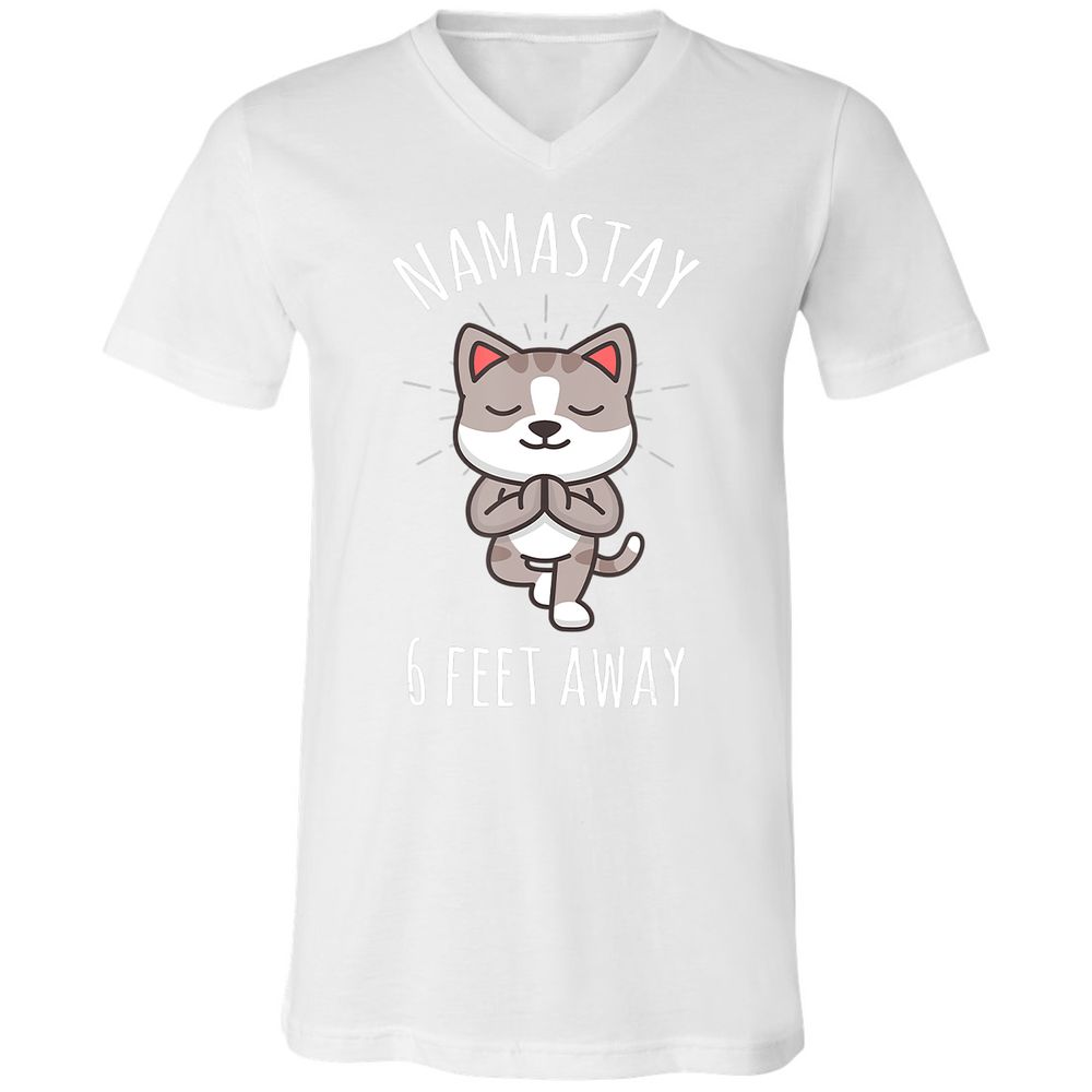 Unisex V-Neck T-Shirt - E3ZS24QX - White - 5