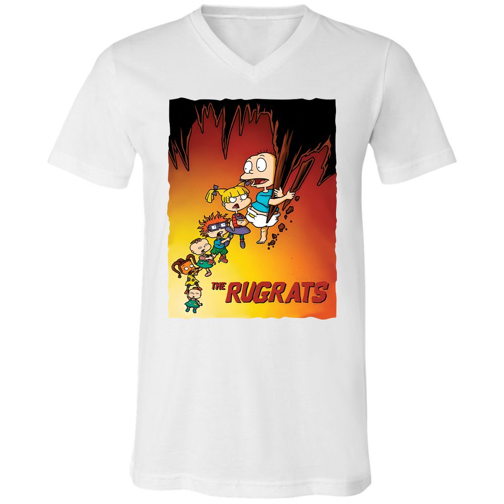 Unisex V-Neck T-Shirt - 7DX1RQSQ - White - 5