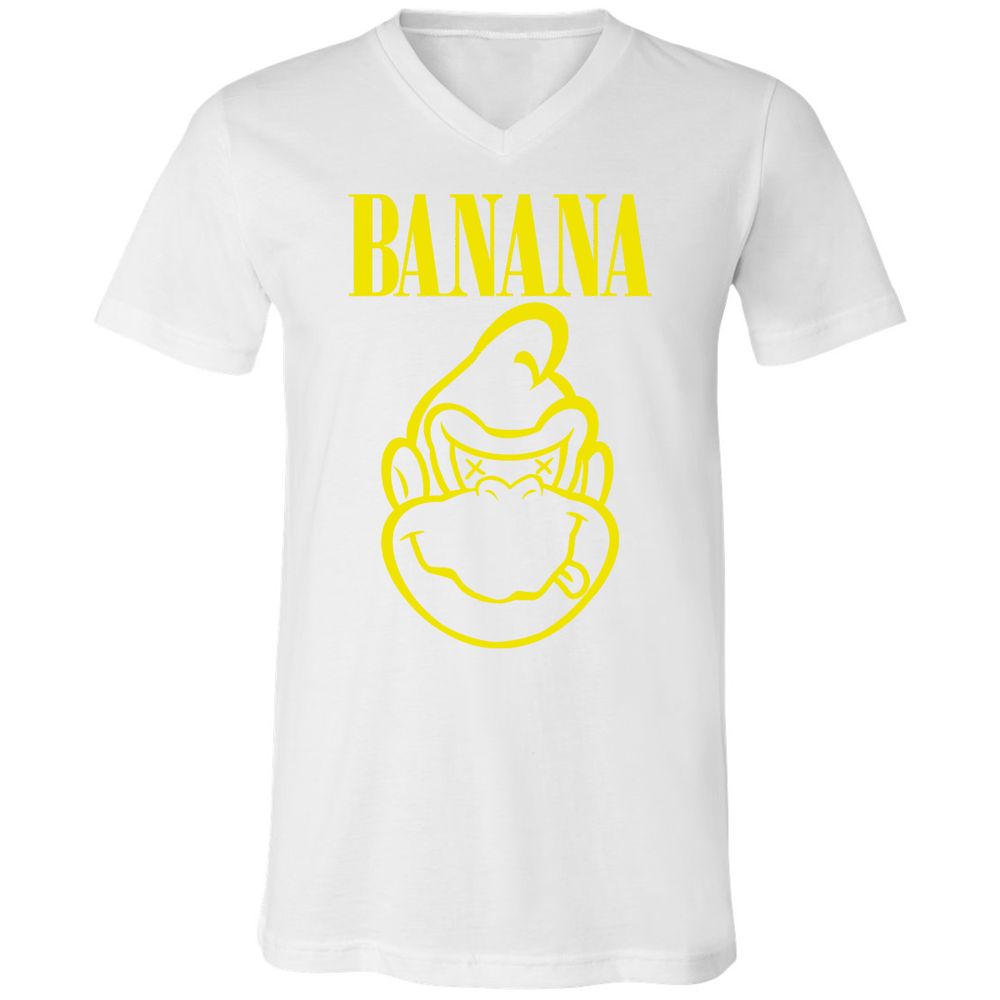 Unisex V-Neck T-Shirt - T8AWCFGJ - White - 5