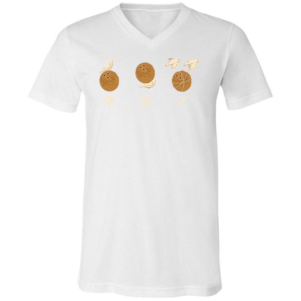 Unisex V-Neck T-Shirt - H9T11P8N - White - 5