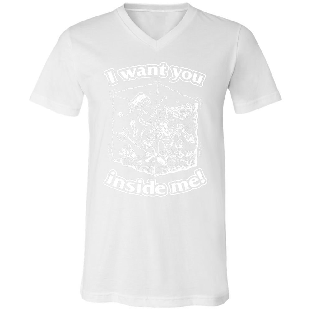 Unisex V-Neck T-Shirt - 3ANWMR1T - White - 5