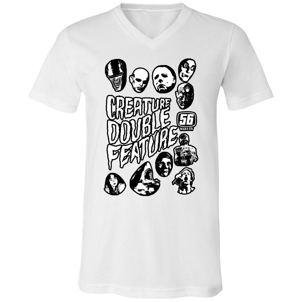 Unisex V-Neck T-Shirt - 7D4TRMYL - White - 5