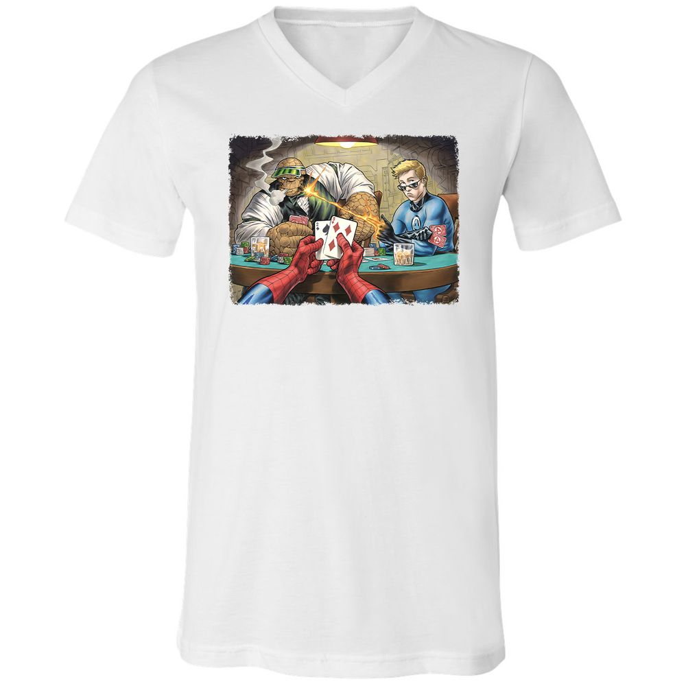 Unisex V-Neck T-Shirt - W23GM9MF - White - 5