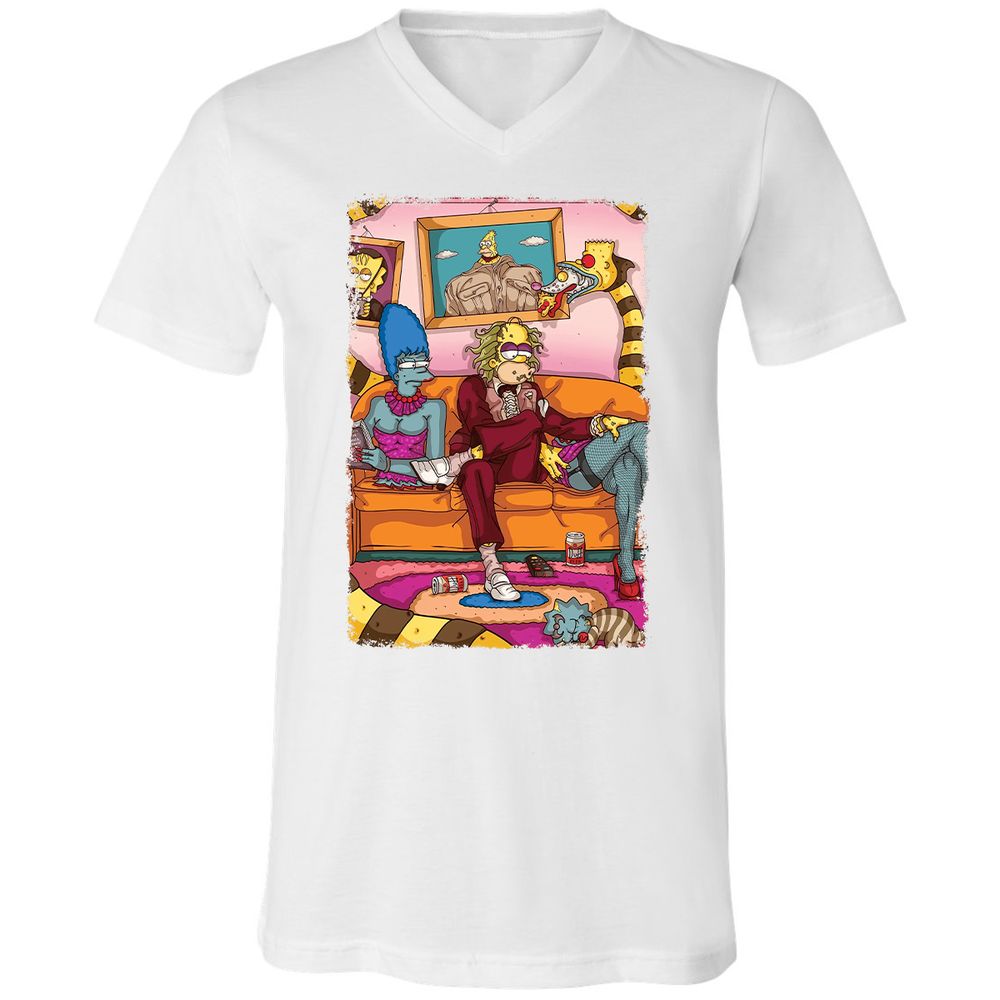 Unisex V-Neck T-Shirt - V9SHEAN2 - White - 5
