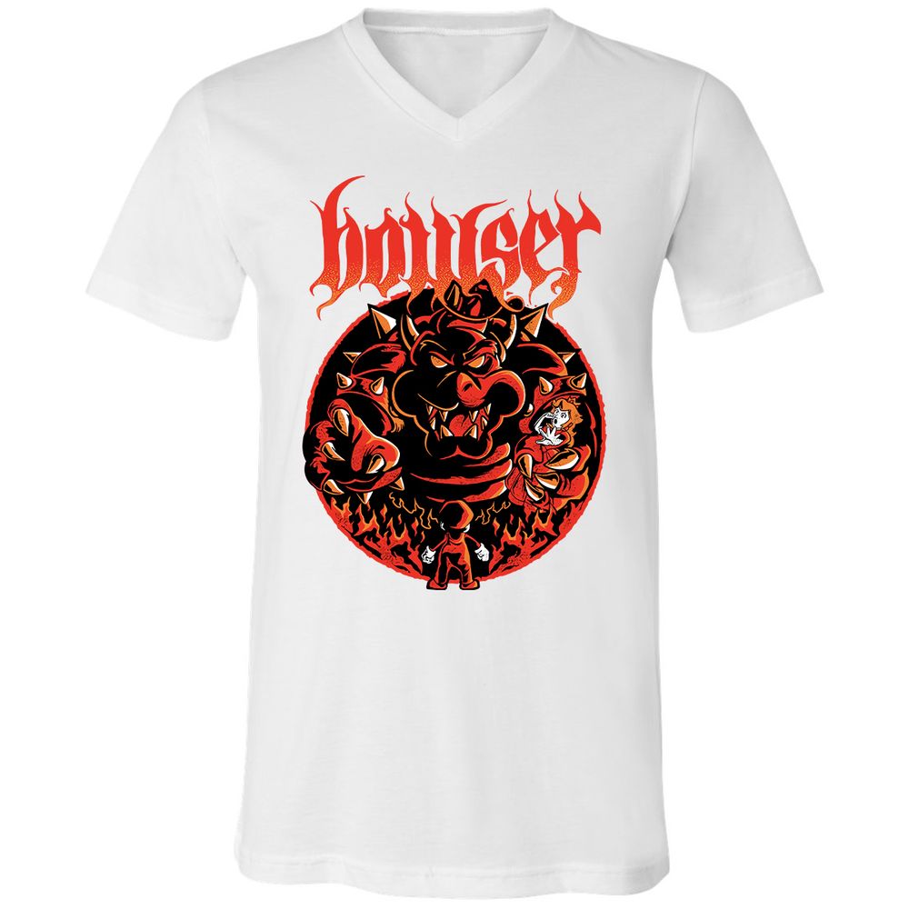 Unisex V-Neck T-Shirt - 1Z1VDBKM - White - 5