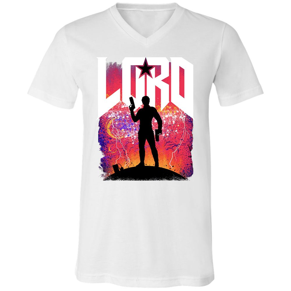 Unisex V-Neck T-Shirt - QVZ86QZ3 - White - 5