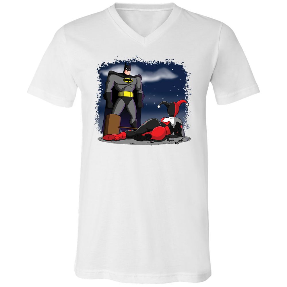 Unisex V-Neck T-Shirt - 53UP6J9Y - White - 5