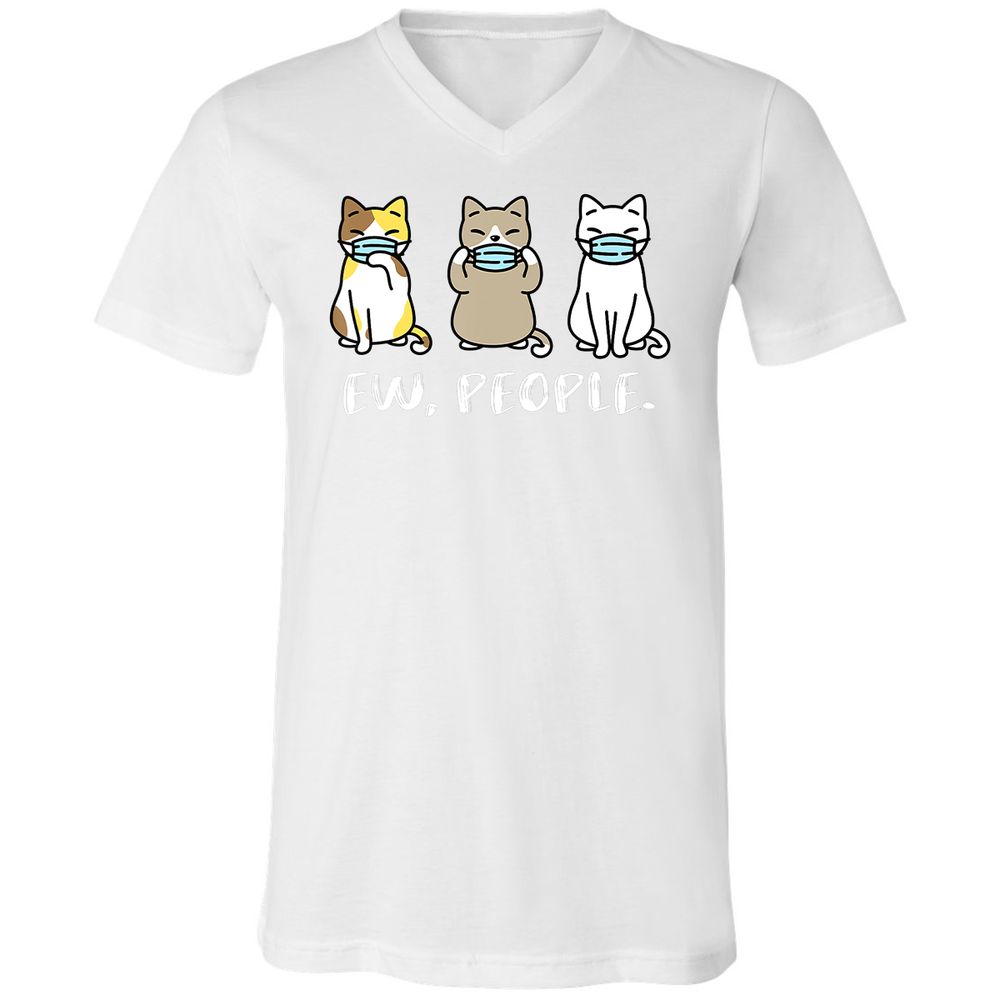 Unisex V-Neck T-Shirt - PP827DGJ - White - 5