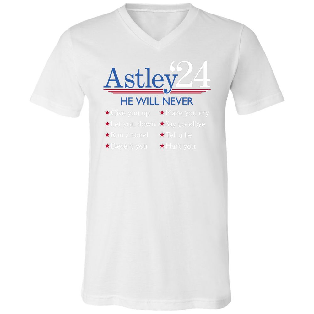 Unisex V-Neck T-Shirt - YCU4QJHC - White - 5