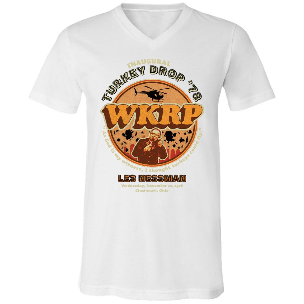 Unisex V-Neck T-Shirt - M8EQXNFQ - White - 5