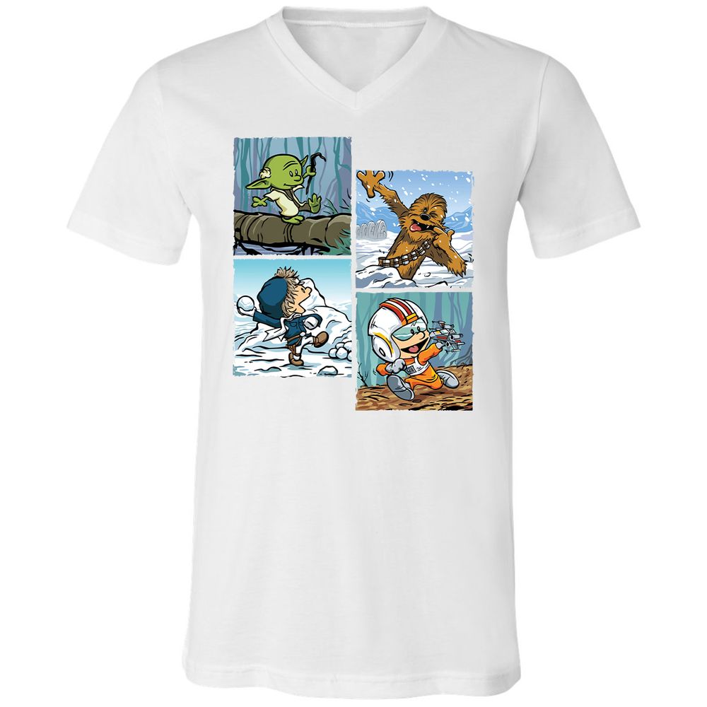 Unisex V-Neck T-Shirt - FB2MNPLF - White - 5