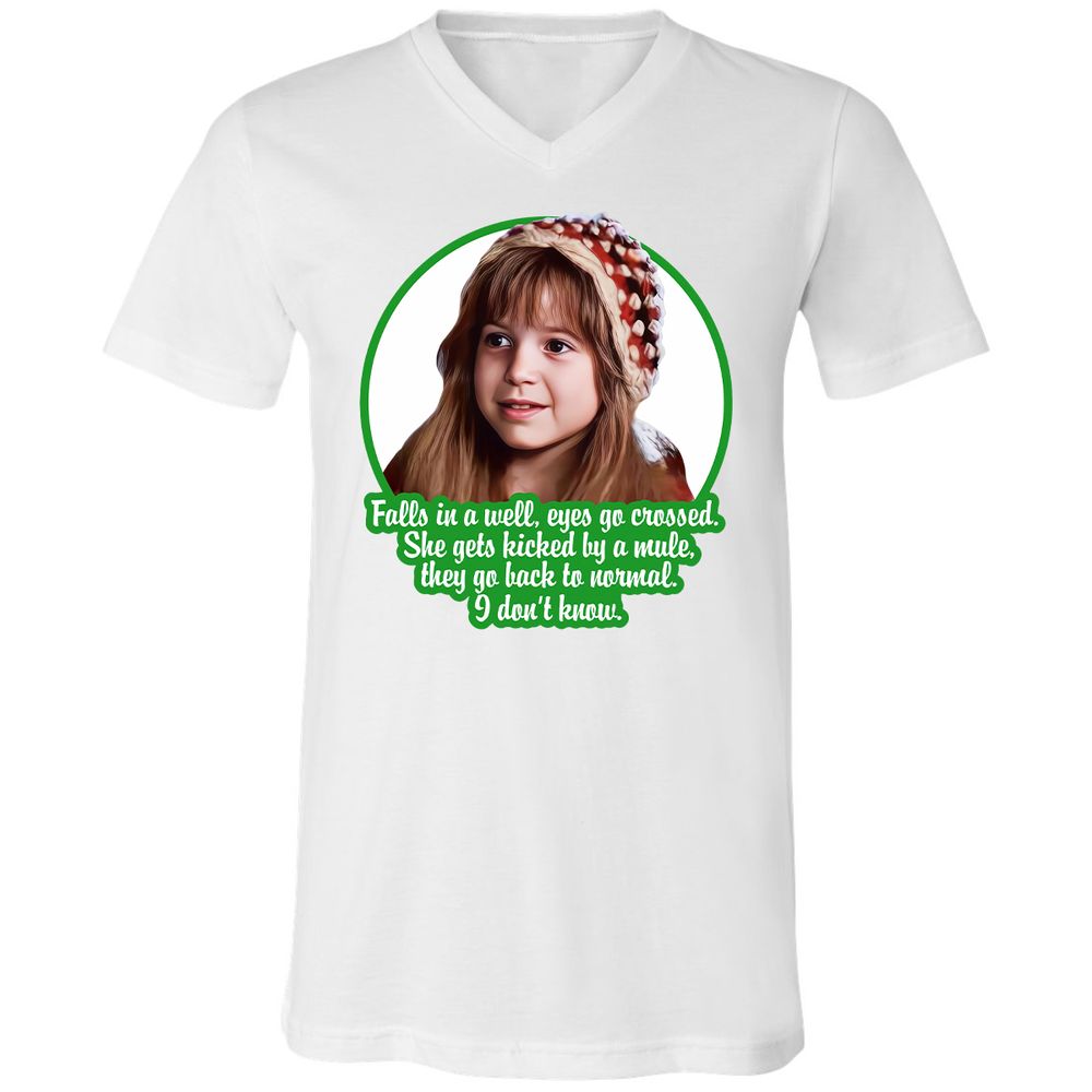 Unisex V-Neck T-Shirt - U6QWPP9X - White - 5