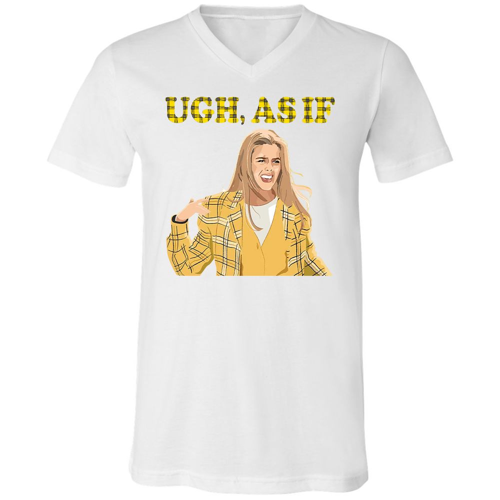 Unisex V-Neck T-Shirt - 4SN6LVST - White - 5