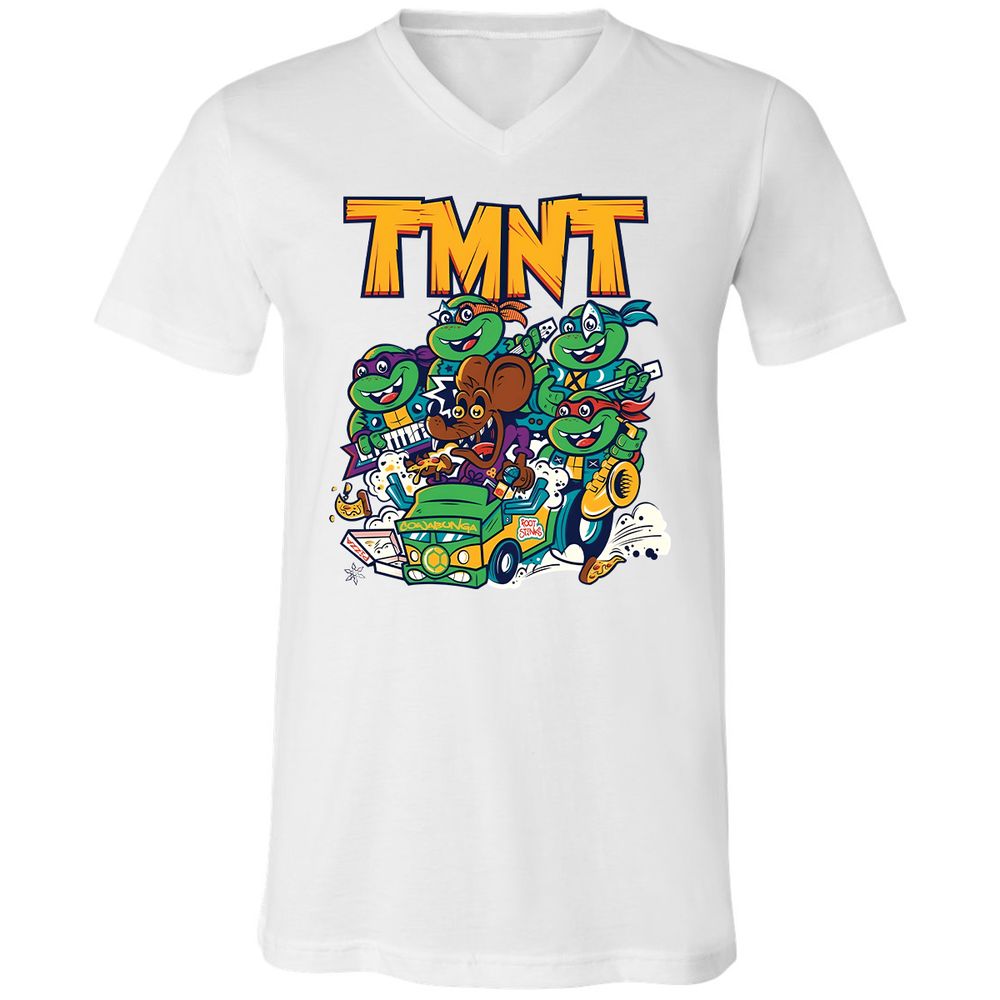 Unisex V-Neck T-Shirt - 9P1J68P6 - White - 5