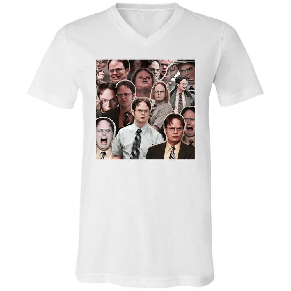 Unisex V-Neck T-Shirt - 3XNNGD1B - White - 5