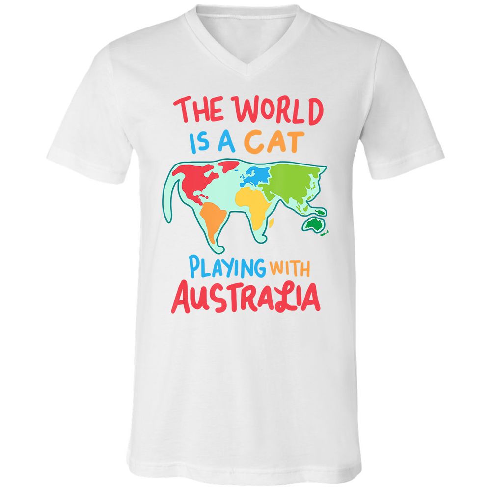 Unisex V-Neck T-Shirt - ZM4JXSAH - White - 5