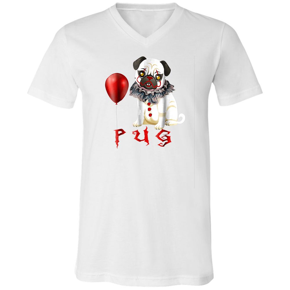 Unisex V-Neck T-Shirt - VYES7U3W - White - 5