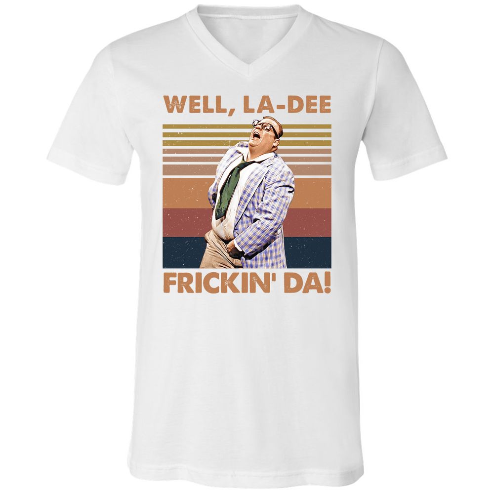 Unisex V-Neck T-Shirt - 7AF4PCDE - White - 5