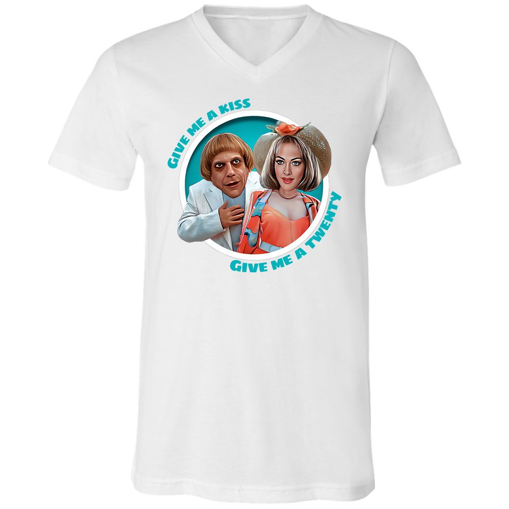 Unisex V-Neck T-Shirt - V1TWMYHN - White - 5