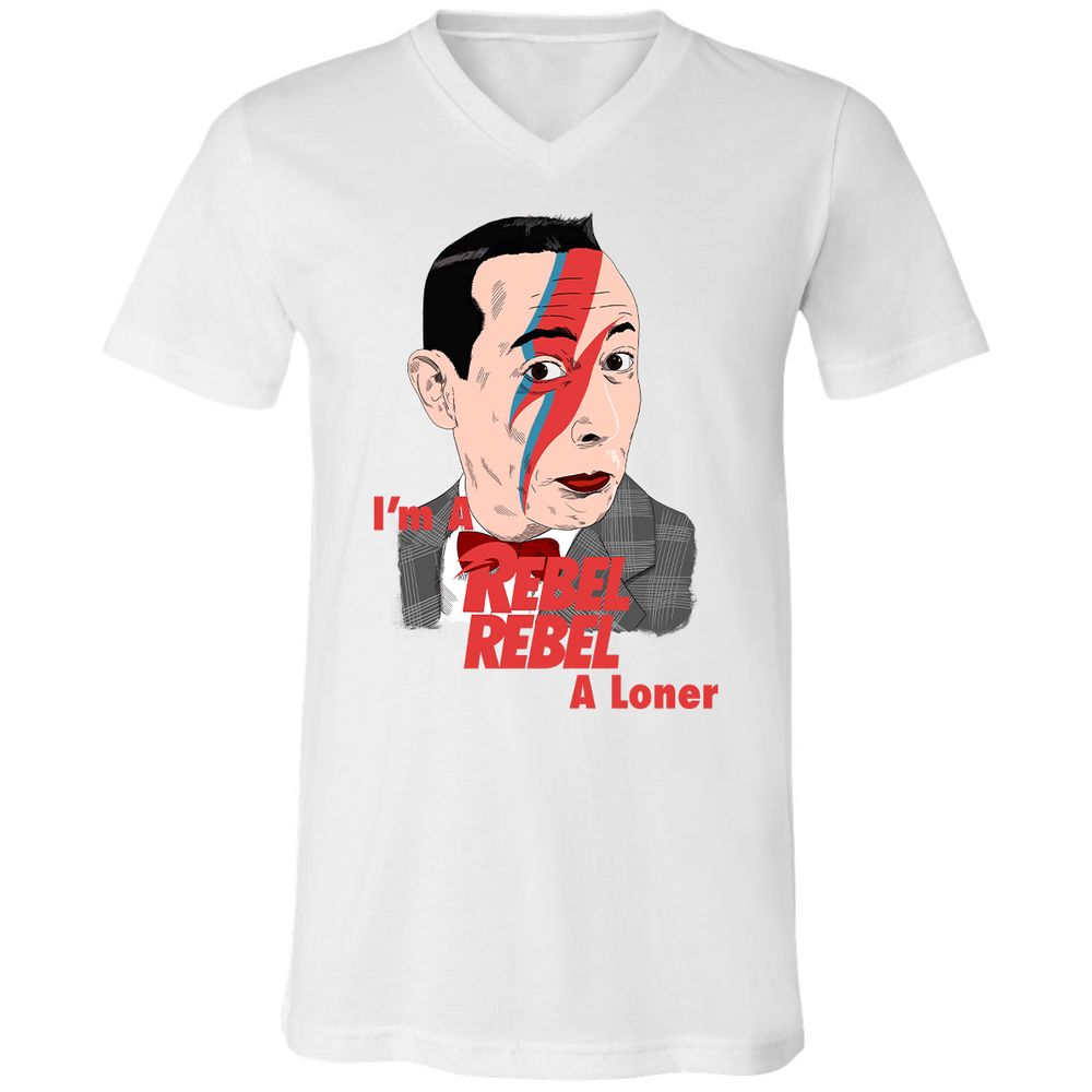 Unisex V-Neck T-Shirt - SQWXAFXG - White - 5