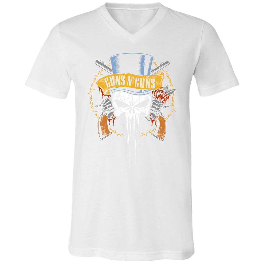 Unisex V-Neck T-Shirt - 9TADPYEW - White - 5