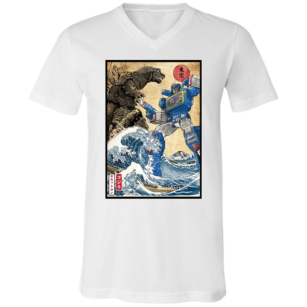 Unisex V-Neck T-Shirt - R58T1AH8 - White - 5