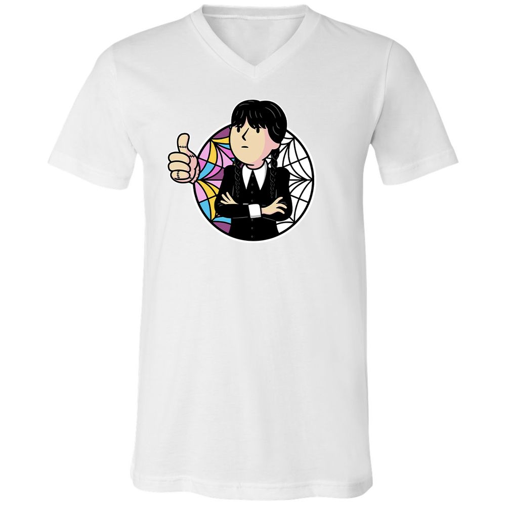 Unisex V-Neck T-Shirt - EDTXFLKL - White - 5