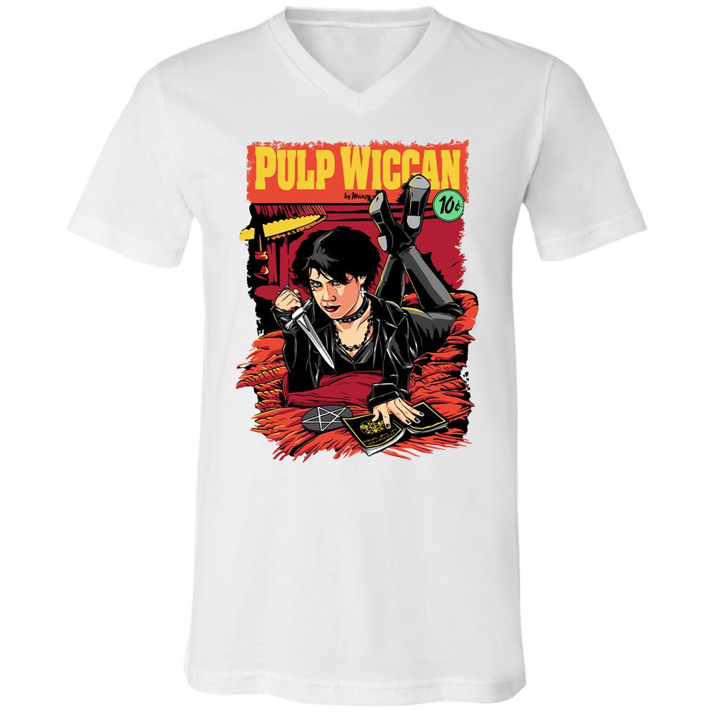 Unisex V-Neck T-Shirt - VD9F4Y1Z - White - 5