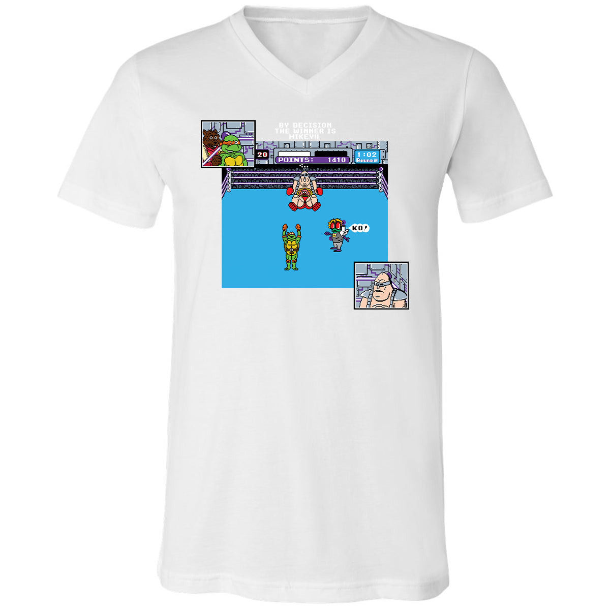 Unisex V-Neck T-Shirt - ARR6DX4W - White - 5